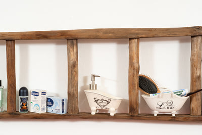 Biscottini Scala portasciugamani in legno finitura naturale