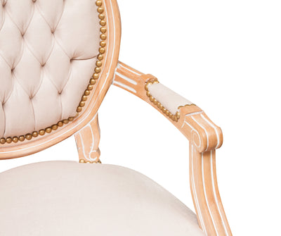 Biscottini Poltrona stile francese Luigi XVI in legno massello di faggio