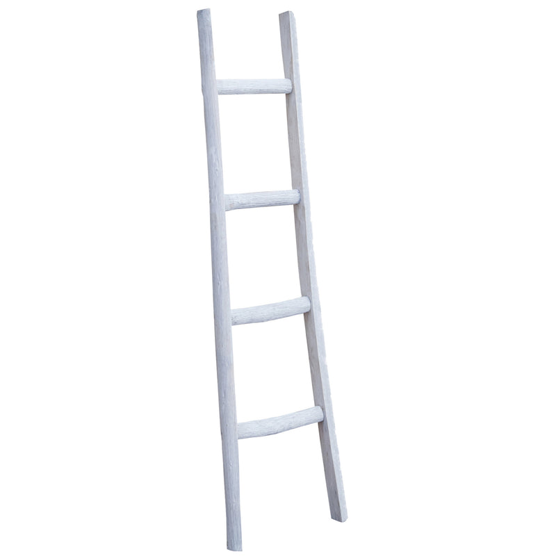 Biscottini Scala portasciugamani in legno finitura bianca anticata