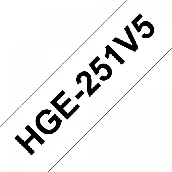 Brother HGE-251V5 - Schwarz auf Wei - Rolle (2,4 cm x 8 m)