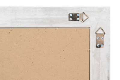 Biscottini Specchio Specchiera da parete e appendere verticale/orizzontale L60xPR4xH90 cm finitura foglia argento anticato