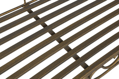 Biscottini Divanetto panchina Liberty in ferro finitura bronzata anticata