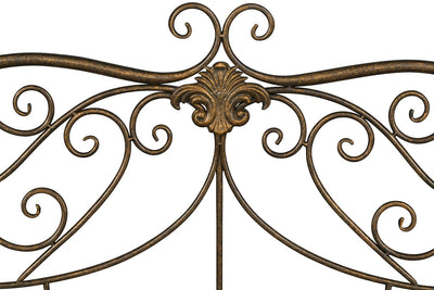 Biscottini Divanetto panchina Liberty in ferro finitura bronzata anticata