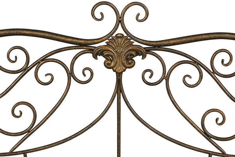 Biscottini Divanetto panchina Liberty in ferro finitura bronzata anticata