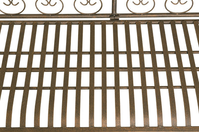 Biscottini Divanetto panchina Liberty in ferro finitura bronzata