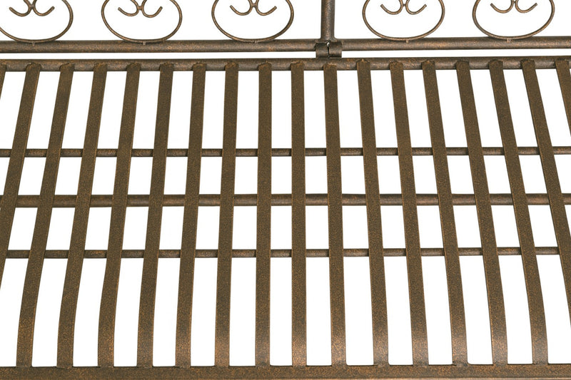 Biscottini Divanetto panchina Liberty in ferro finitura bronzata