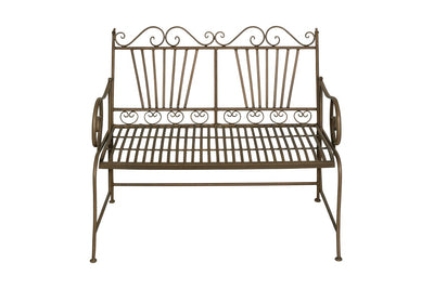 Biscottini Divanetto panchina Liberty in ferro finitura bronzata