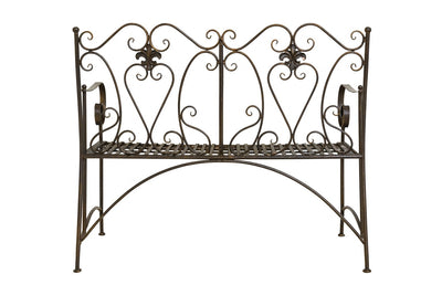 Biscottini Divanetto panchina Liberty in ferro finitura bronzata