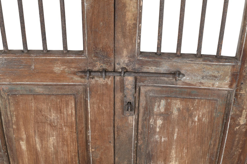 Biscottini Porta portone in legno massello e ferro da interno o da esterno vecchia e antica medievale