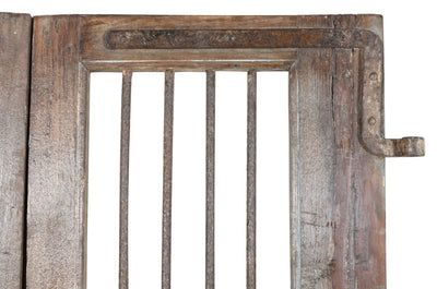 Biscottini Porta portone in legno massello e ferro da interno o da esterno vecchia e antica medievale