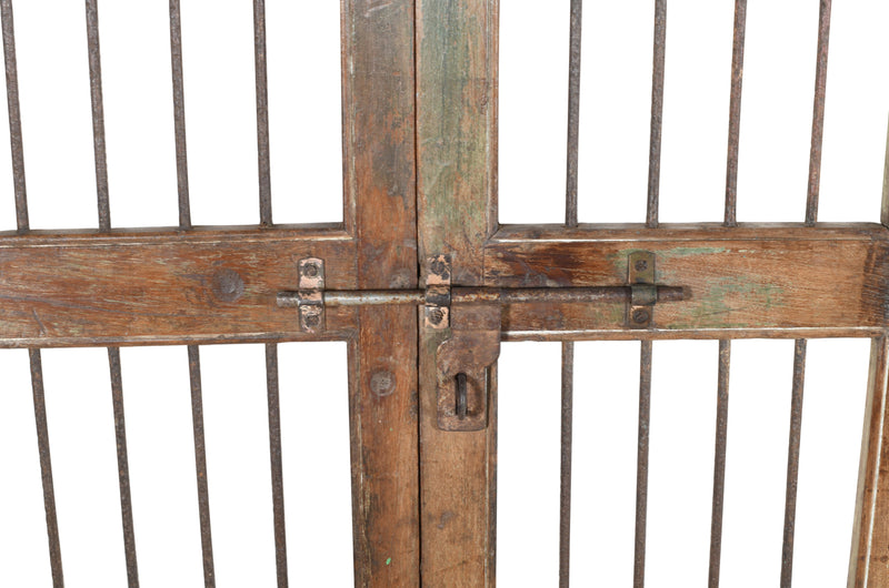 Biscottini Porta portone in legno massello e ferro da interno o da esterno vecchia e antica medievale