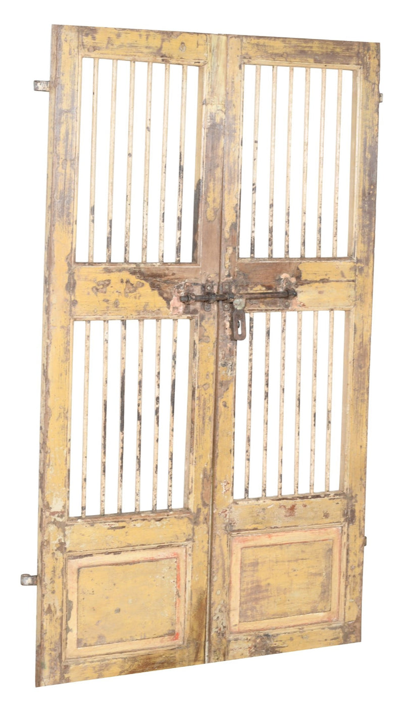 Biscottini Porta portone in legno massello e ferro da interno o da esterno vecchia e antica medievale