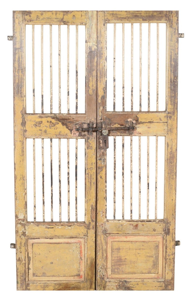 Biscottini Porta portone in legno massello e ferro da interno o da esterno vecchia e antica medievale