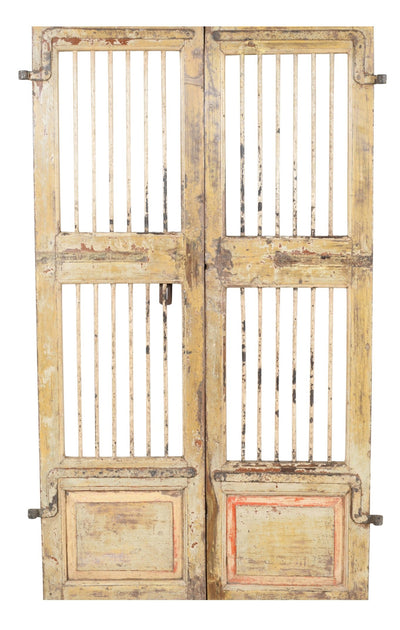 Biscottini Porta portone in legno massello e ferro da interno o da esterno vecchia e antica medievale