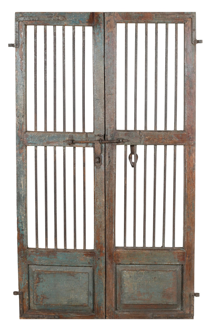 Biscottini Porta portone in legno massello e ferro da interno o da esterno vecchia e antica medievale