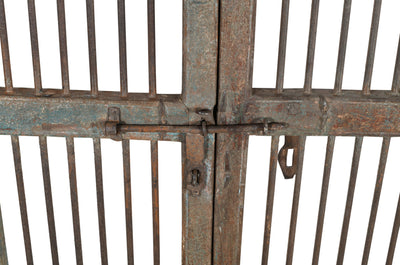 Biscottini Porta portone in legno massello e ferro da interno o da esterno vecchia e antica medievale