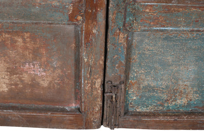 Biscottini Porta portone in legno massello e ferro da interno o da esterno vecchia e antica medievale