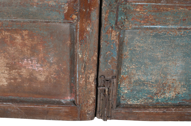 Biscottini Porta portone in legno massello e ferro da interno o da esterno vecchia e antica medievale