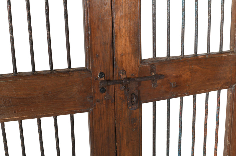 Biscottini Porta portone in legno massello e ferro da interno o da esterno vecchia e antica medievale