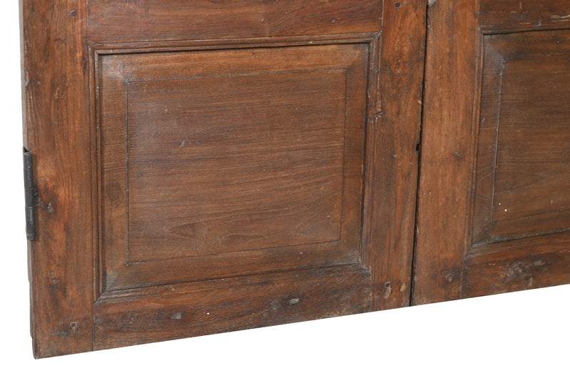 Biscottini Porta portone in legno massello e ferro da interno o da esterno vecchia e antica medievale