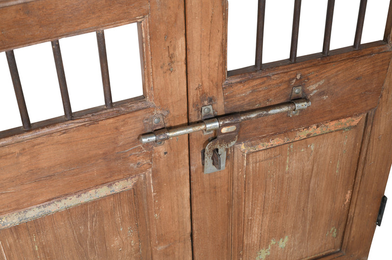 Biscottini Porta portone in legno massello e ferro da interno o da esterno vecchia e antica medievale