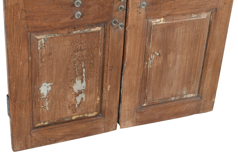 Biscottini Porta portone in legno massello e ferro da interno o da esterno vecchia e antica medievale