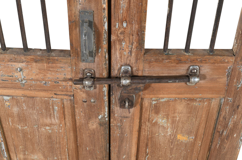 Biscottini Porta portone in legno massello e ferro da interno o da esterno vecchia e antica medievale