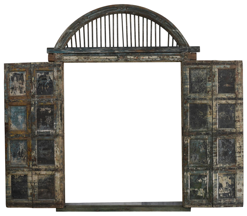 Biscottini Porta portone in legno massello e ferro da interno o da esterno vecchia e antica medievale