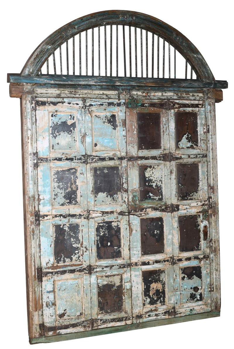 Biscottini Porta portone in legno massello e ferro da interno o da esterno vecchia e antica medievale