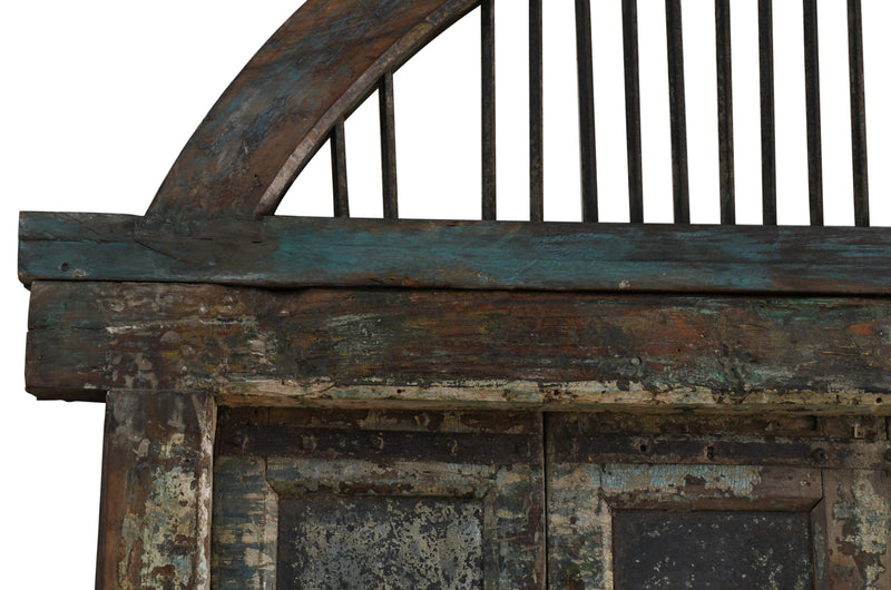 Biscottini Porta portone in legno massello e ferro da interno o da esterno vecchia e antica medievale