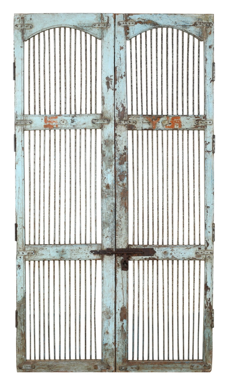 Biscottini Porta portone in legno massello e ferro da interno o da esterno vecchia e antica medievale