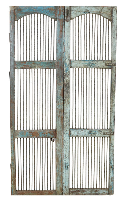 Biscottini Porta portone in legno massello e ferro da interno o da esterno vecchia e antica medievale