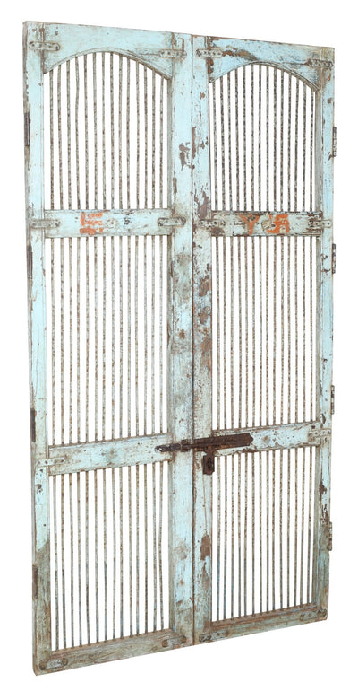 Biscottini Porta portone in legno massello e ferro da interno o da esterno vecchia e antica medievale