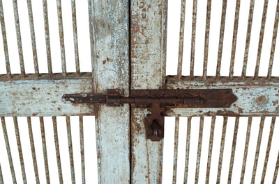 Biscottini Porta portone in legno massello e ferro da interno o da esterno vecchia e antica medievale