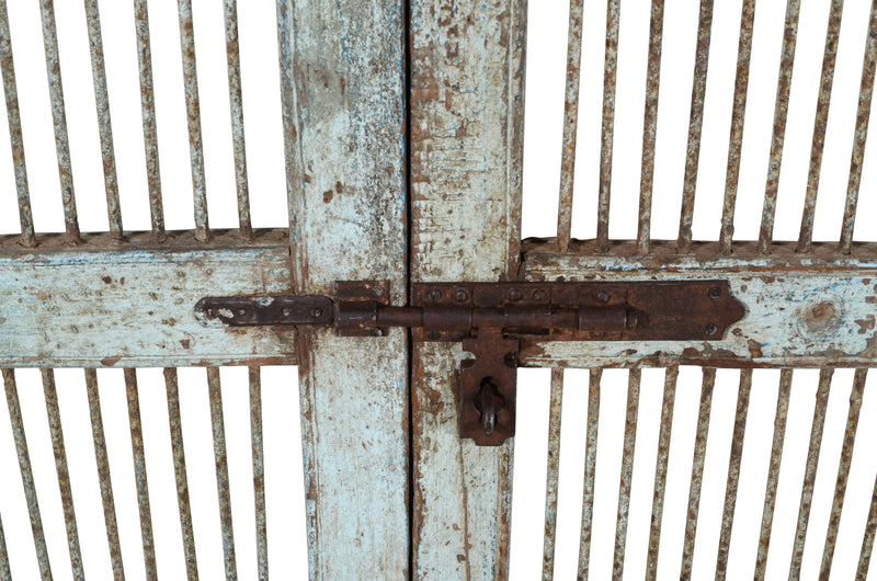 Biscottini Porta portone in legno massello e ferro da interno o da esterno vecchia e antica medievale