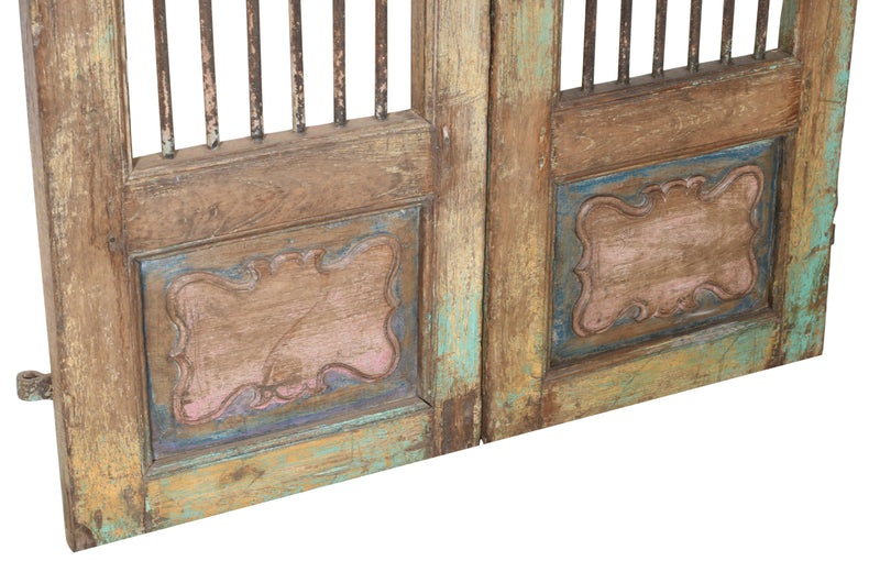 Biscottini Porta portone in legno massello e ferro da interno o da esterno vecchia e antica medievale