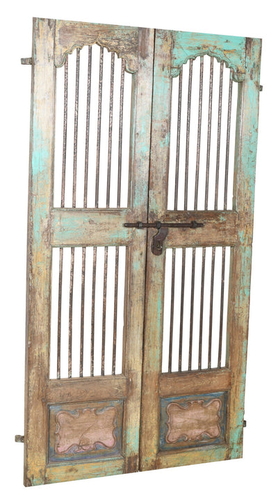 Biscottini Porta portone in legno massello e ferro da interno o da esterno vecchia e antica medievale