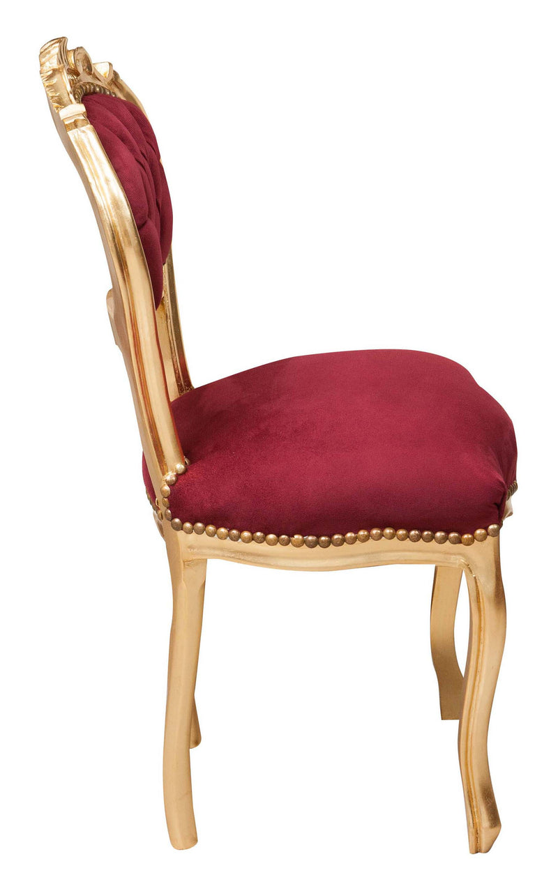 Biscottini Sedia stile francese Luigi XVI in legno massello di faggio