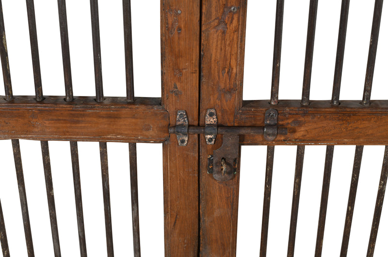 Biscottini Porta portone in legno massello e ferro da interno o da esterno vecchia e antica medievale