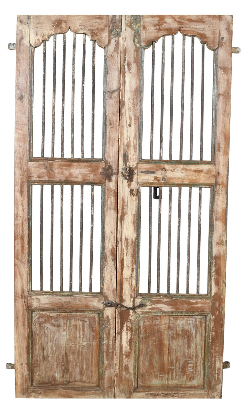 Biscottini Porta portone in legno massello e ferro da interno o da esterno vecchia e antica medievale