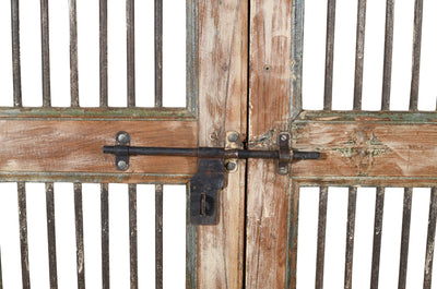Biscottini Porta portone in legno massello e ferro da interno o da esterno vecchia e antica medievale