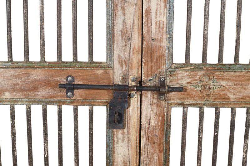 Biscottini Porta portone in legno massello e ferro da interno o da esterno vecchia e antica medievale
