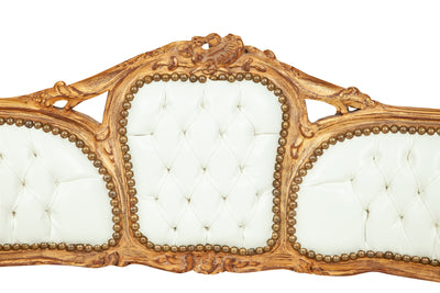 Biscottini Divanetto stile francese Luigi XVI in legno massello di faggio