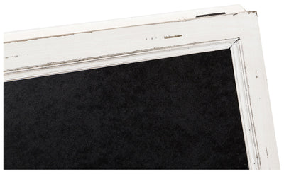 Biscottini Lavagna da terra bifacciale con cornice in legno finitura bianca anticata L50xPR6xH95 cm