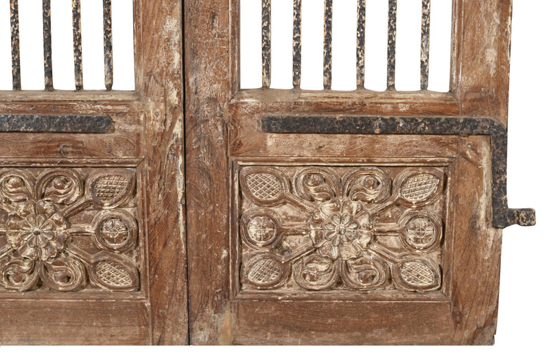 Biscottini Porta portone in legno massello e ferro da interno o da esterno vecchia e antica medievale