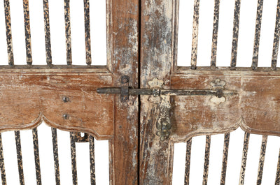 Biscottini Porta portone in legno massello e ferro da interno o da esterno vecchia e antica medievale