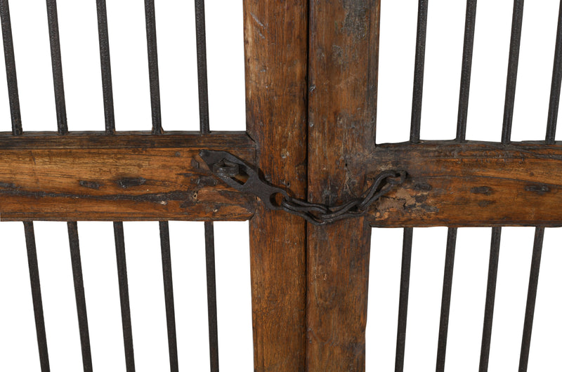 Biscottini Porta portone in legno massello e ferro da interno o da esterno vecchia e antica medievale