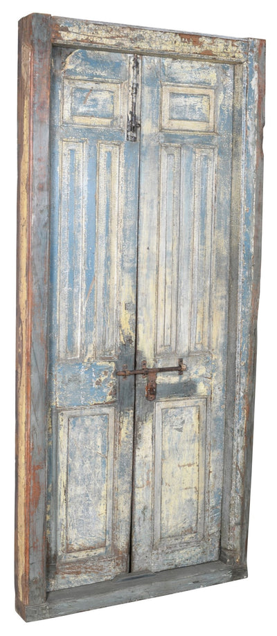 Biscottini Porta portone in legno massello e ferro da interno o da esterno vecchia e antica medievale