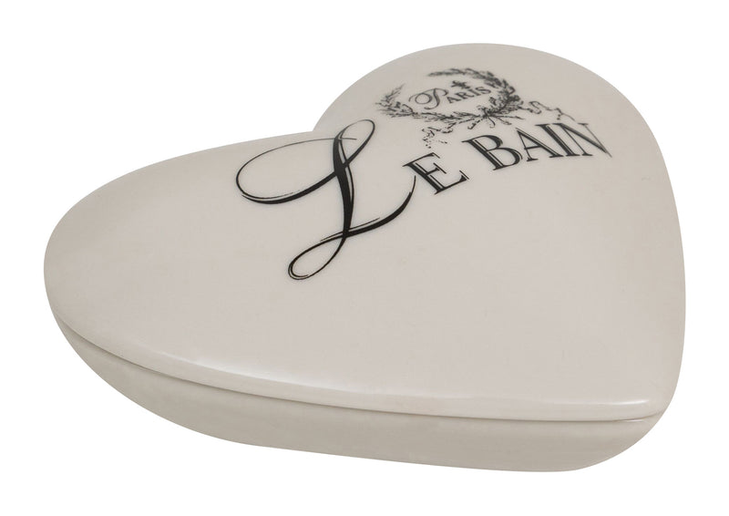 Biscottini Contenitore con coperchio in porcellana bianca decorata