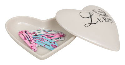 Biscottini Contenitore con coperchio in porcellana bianca decorata